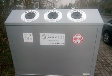 Контейнеры для стекла в городе Нордхаузен