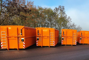 Выдвижной контейнер для нового центра переработки в Магдебурге
